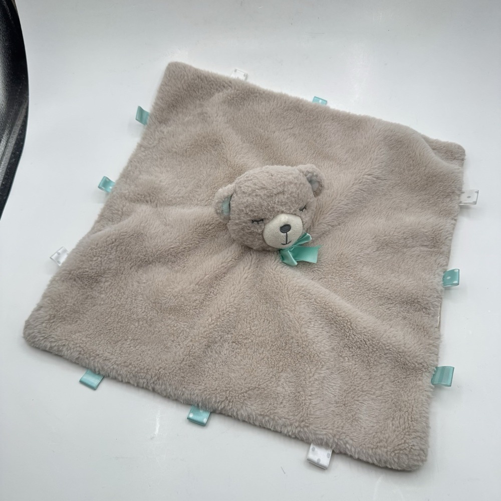 Kellytoy Baby Security Blanket 14" Plush Sleepy Bear Lovey with Blue Tags